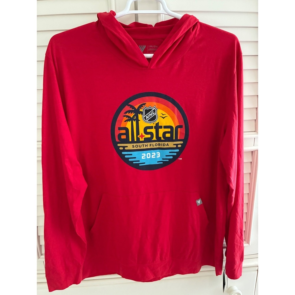 Men's 2XL NWT Florida Panthers levelwear All Star Pullover Hoodie Red